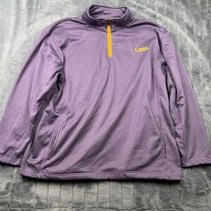 Knights Apparel LSU Tigers Mens XL Purple Quarter Zip Pullover Sweatshirt Jacket